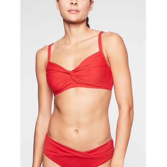 Athleta Other - NWT Athleta Twist Up Bikini Top Radiant Red 386376